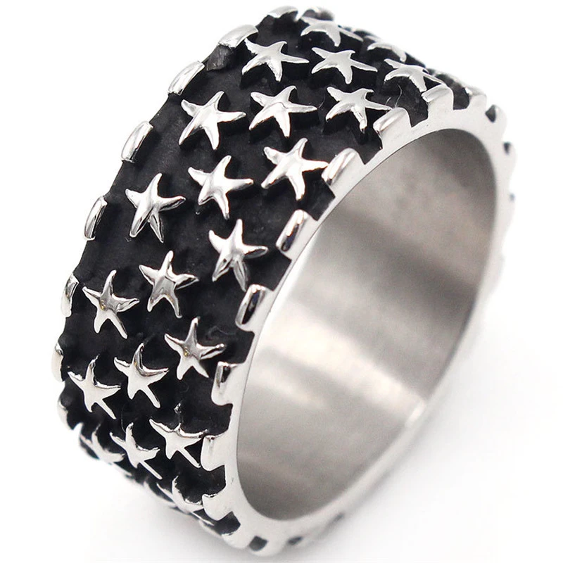 Retro Men's Titanium Steel Ring TrendyDomineering Steel