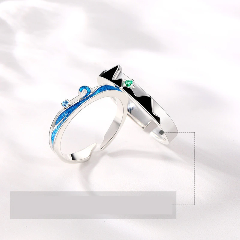 Shanmeng Eachother Sterling Silver Couple Ring