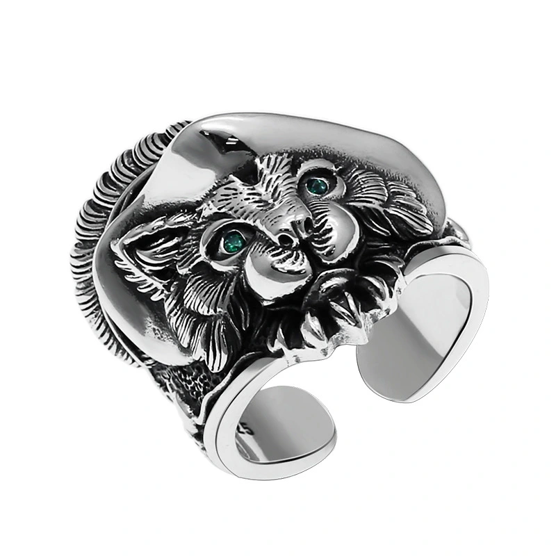 Sterling Silver Ring Male Cat