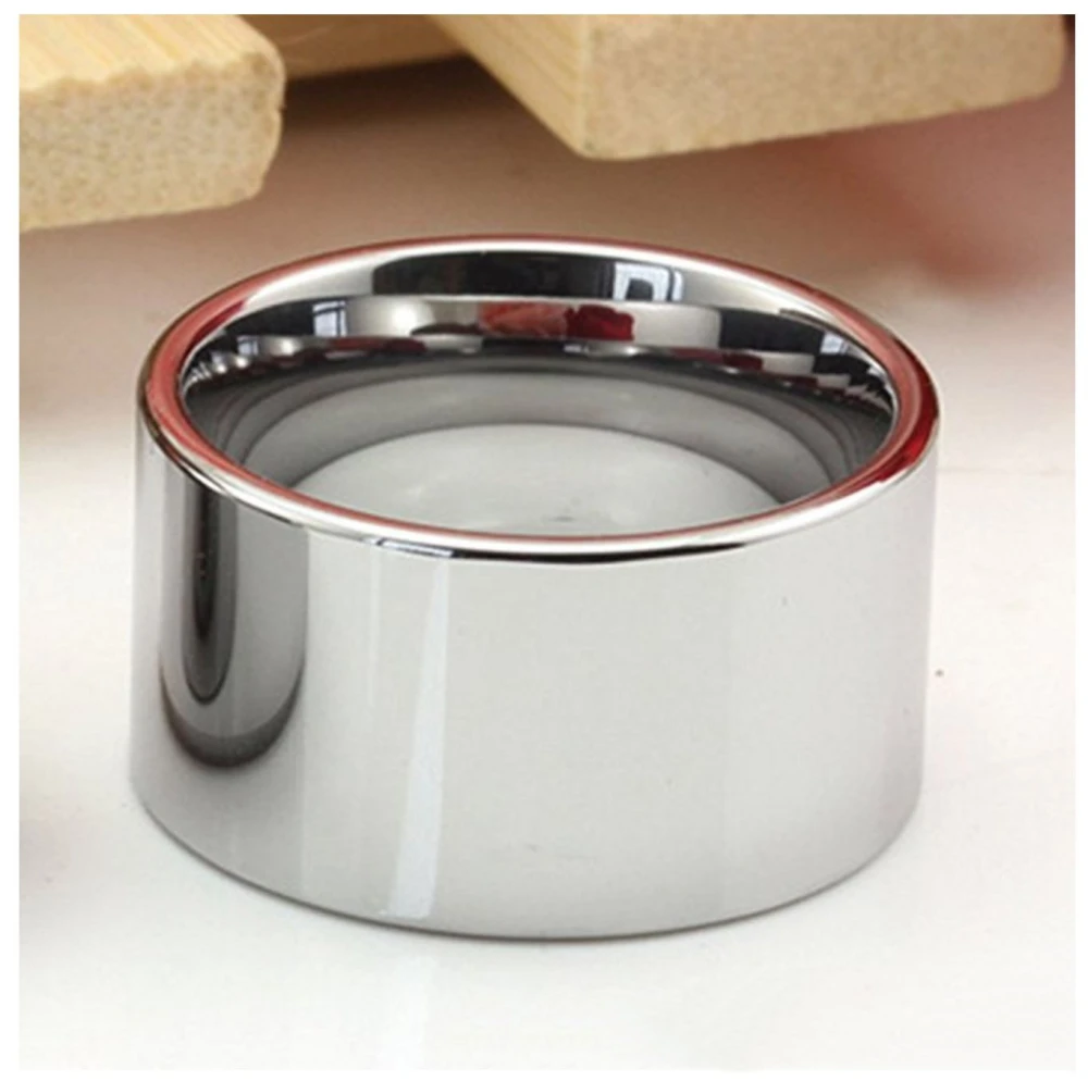 Smooth Stainless Steel Outer Flat Inner Ring Titanium Steel Men