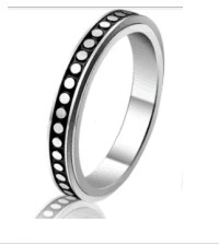 Star And Moon Titanium Rotatable Ring