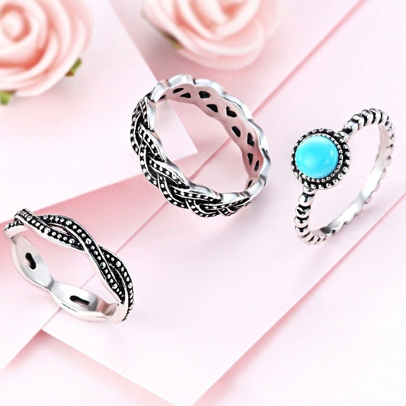 Turquoise Ladies Vintage Ring Set