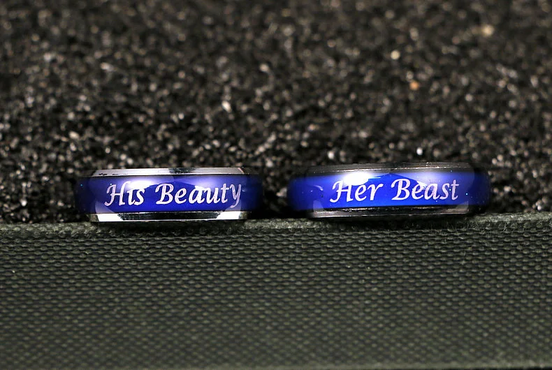 Color Changing Ring Her Beast His Beauty Couple