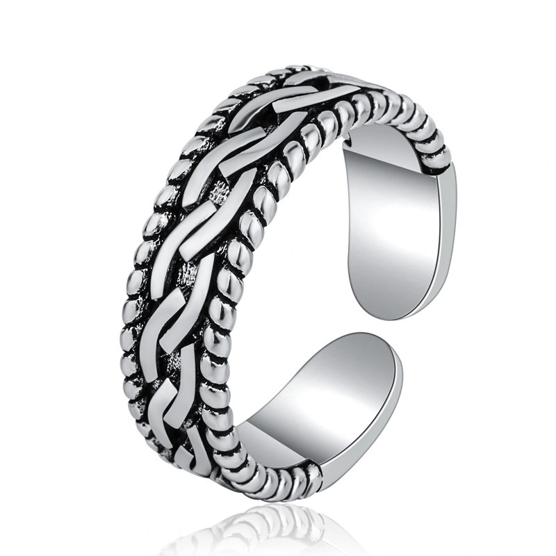 Korean Version Of Personality Fashion Jewelry Retro Old Style Twist Ring