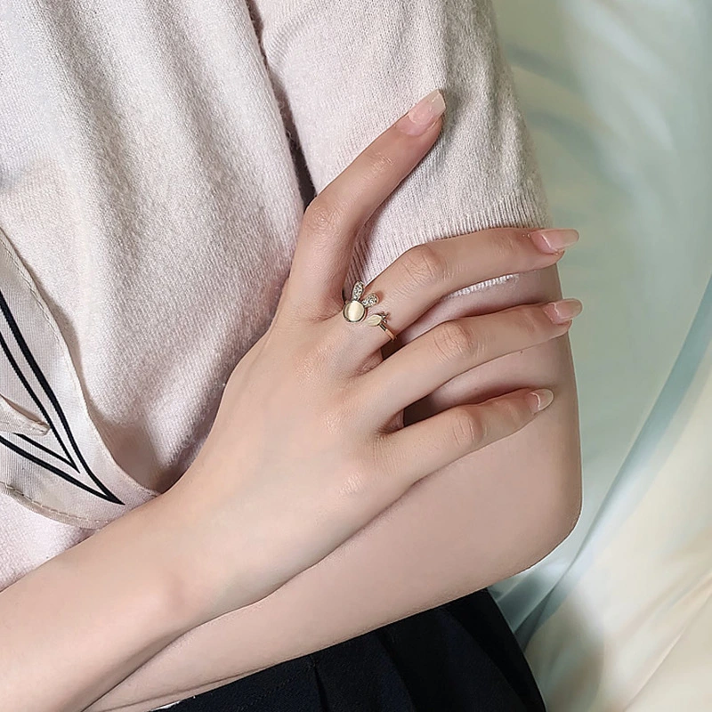 Micro Inlaid Opal Fashion Temperament Women's Index Finger Ring