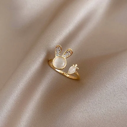 Micro Inlaid Opal Fashion Temperament Women's Index Finger Ring
