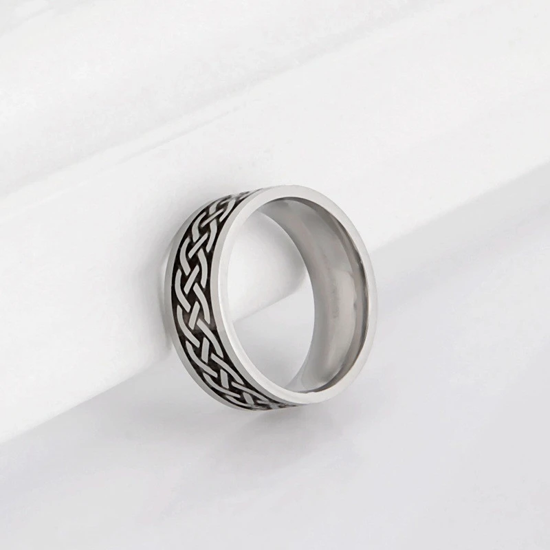 Laser Marking Stainless Steel Men's Ring