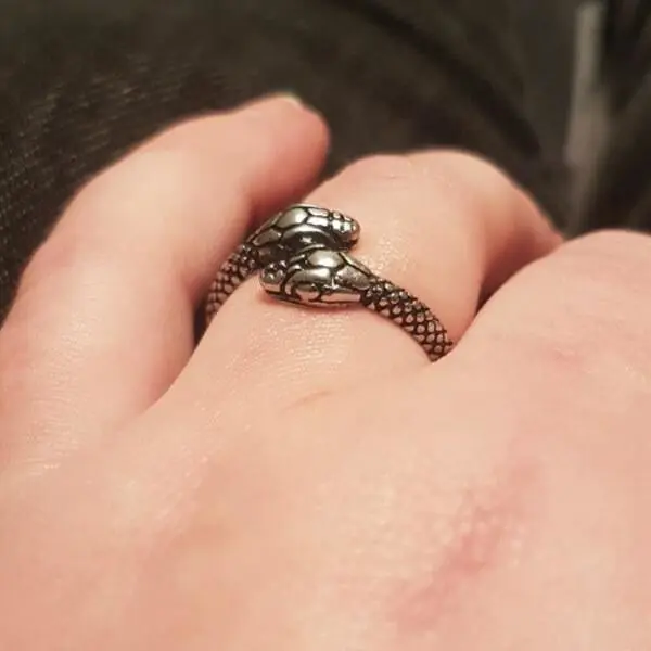 Ancient Silver Cobra Ring Vintage