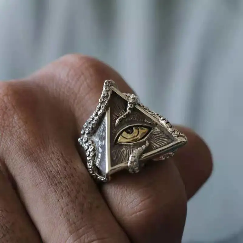 Creative Hip-hop Triangle Ring Domineering Men