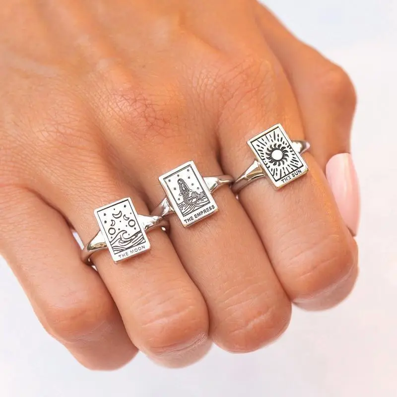 New Style Retro Simple Engraving Mermaid Ring