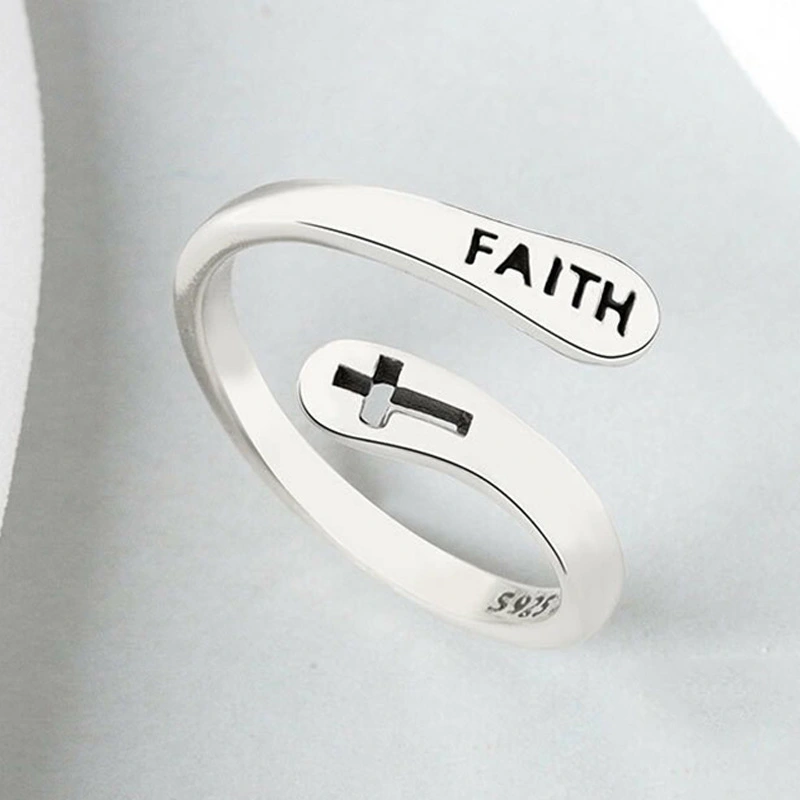 New Cross Double Opening Adjustable Ring
