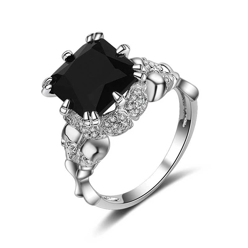 European And American Popular Plated Platinum Zircon Ring