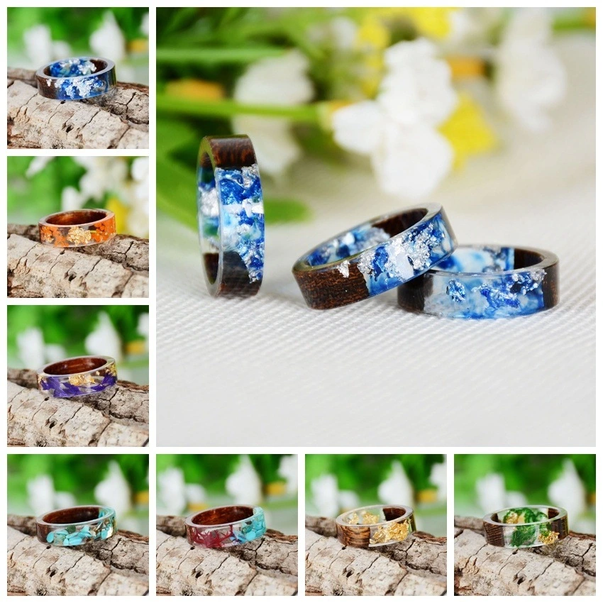 Sen Series Small  Diy Handmade Dried Flower Epoxy Ring