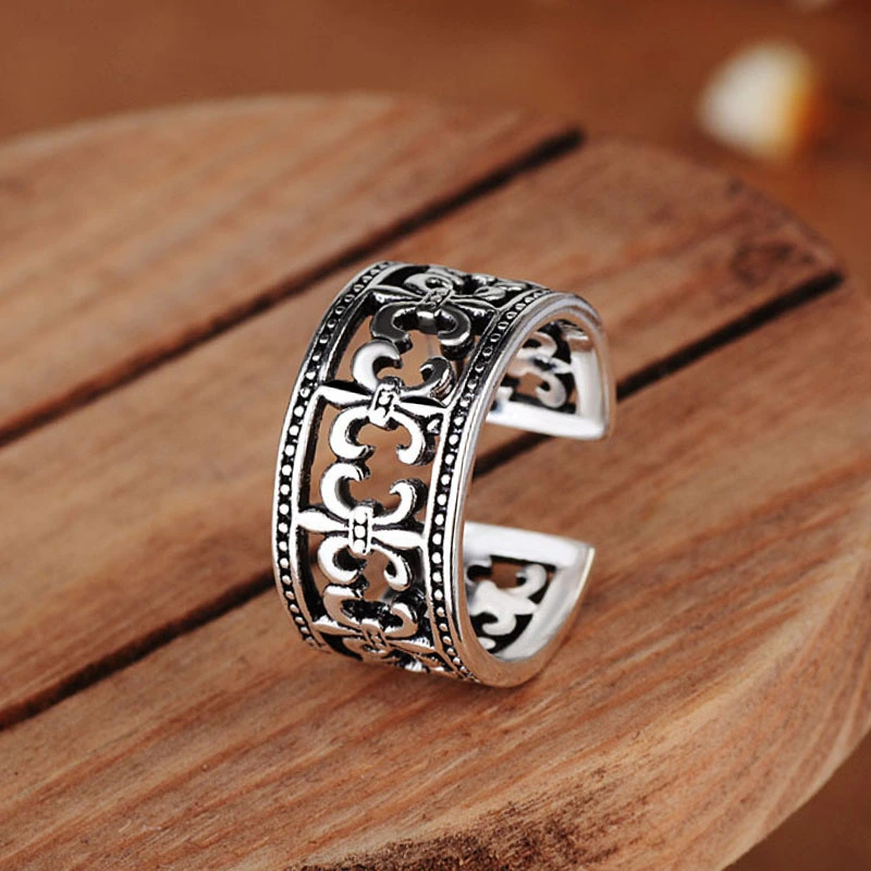 Men's Cross Shaped Old Hip Hop Ring