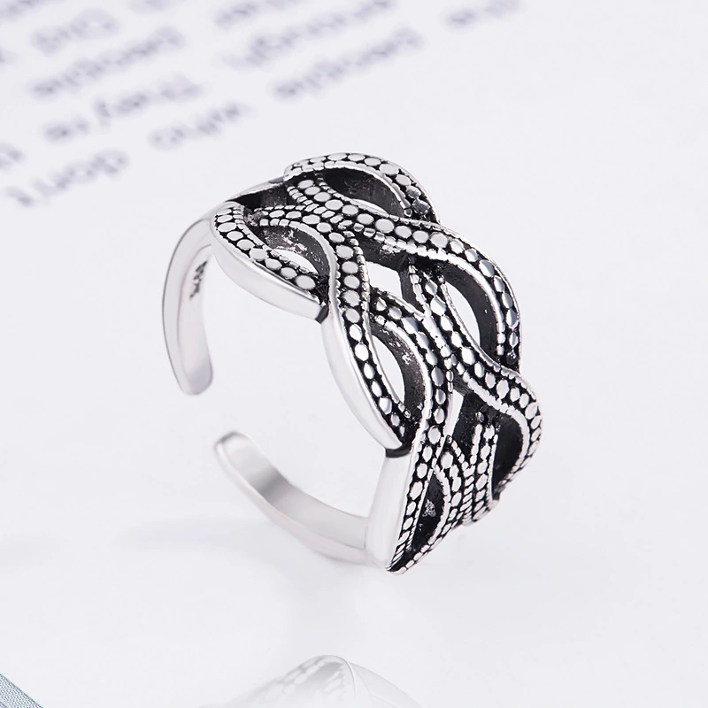 Curved Punk Personality Men's And Women's Rings