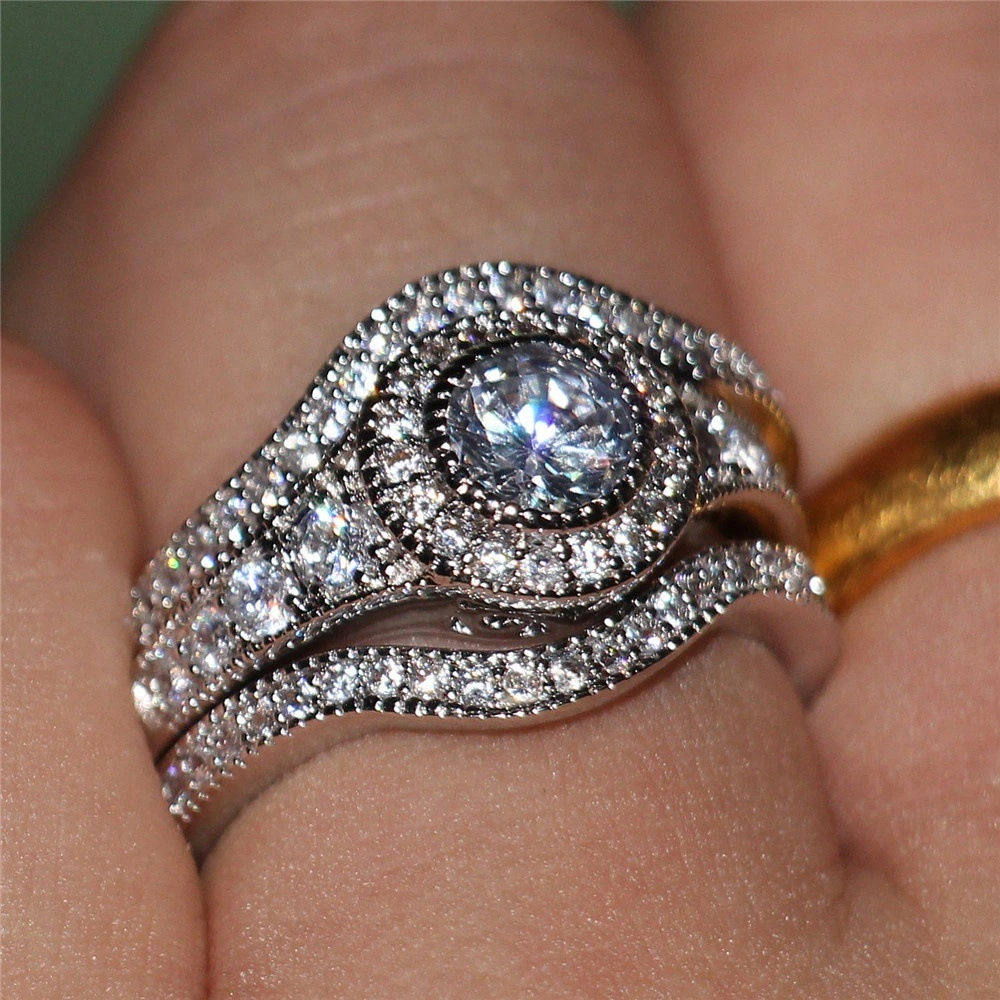 European And American Ladies Couple Ring Sets