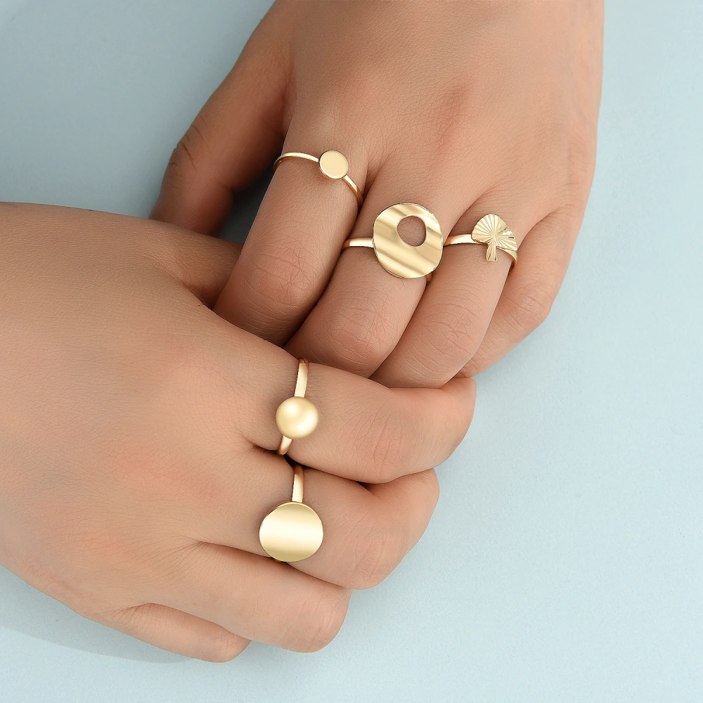 Personality Exaggerated Geometric Irregular Joint Ring