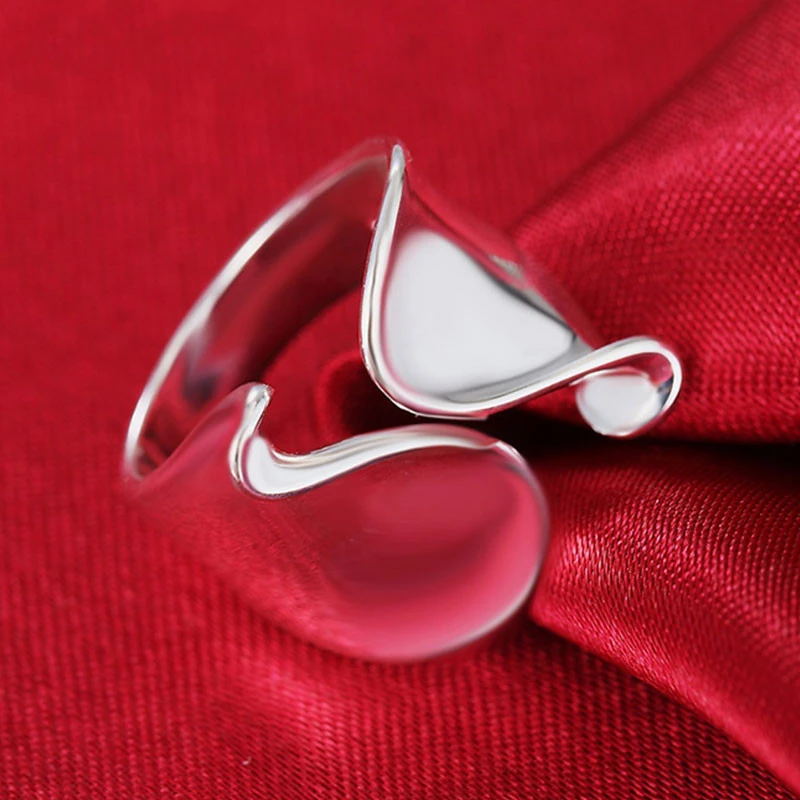 925 Silver Plated Glossy Ladies Ring