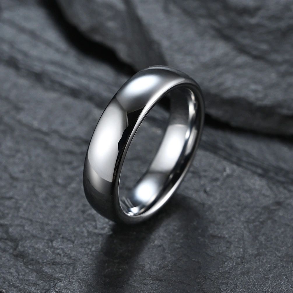 Simple Glossy Anti Scratch Tungsten Steel Ring Carbide