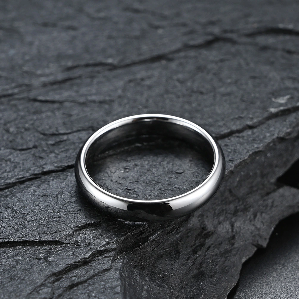 Simple Glossy Anti Scratch Tungsten Steel Ring Carbide