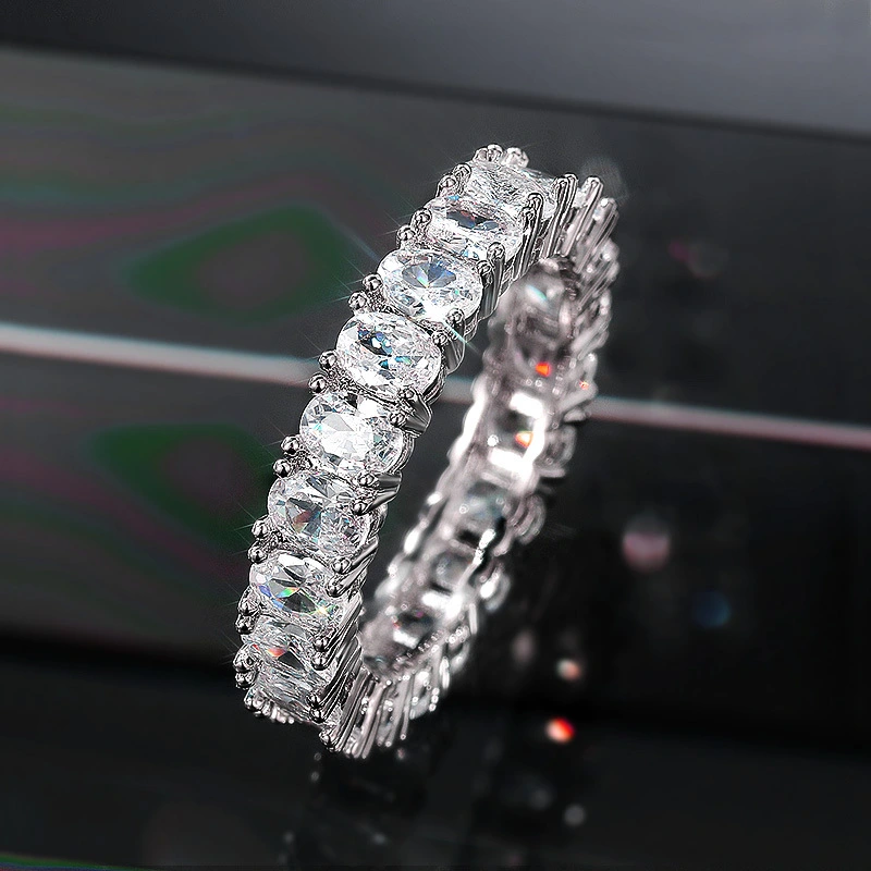 Full Diamond Ring Jewelry Birthday Gift Party Jewelry