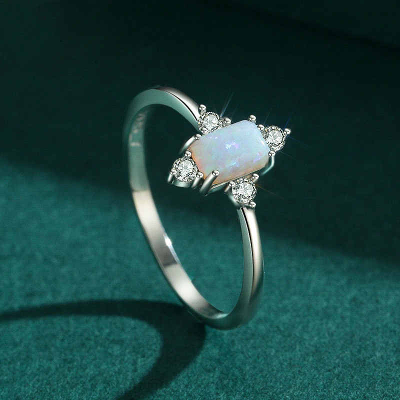 S925 Sterling Silver Vintage Opal Ring