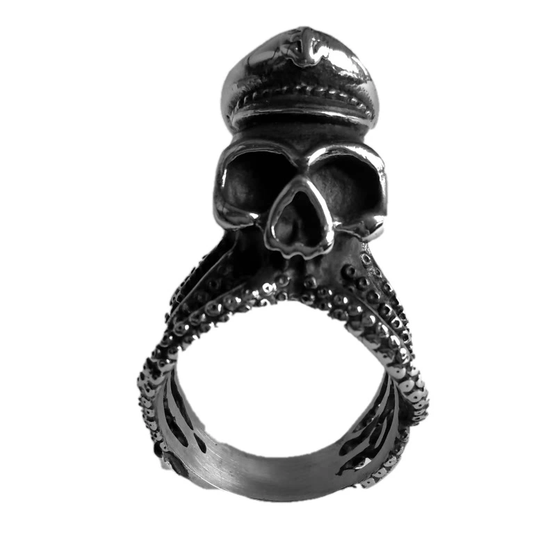 Octopus Skull Titanium Steel Rock Ring