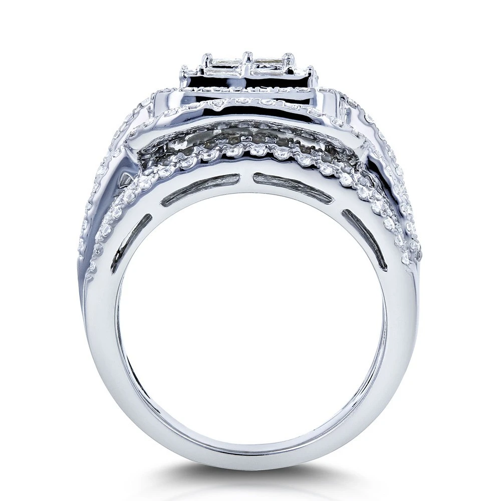 Ladies Fashion Luxury Rhinestone Pair Ring Set