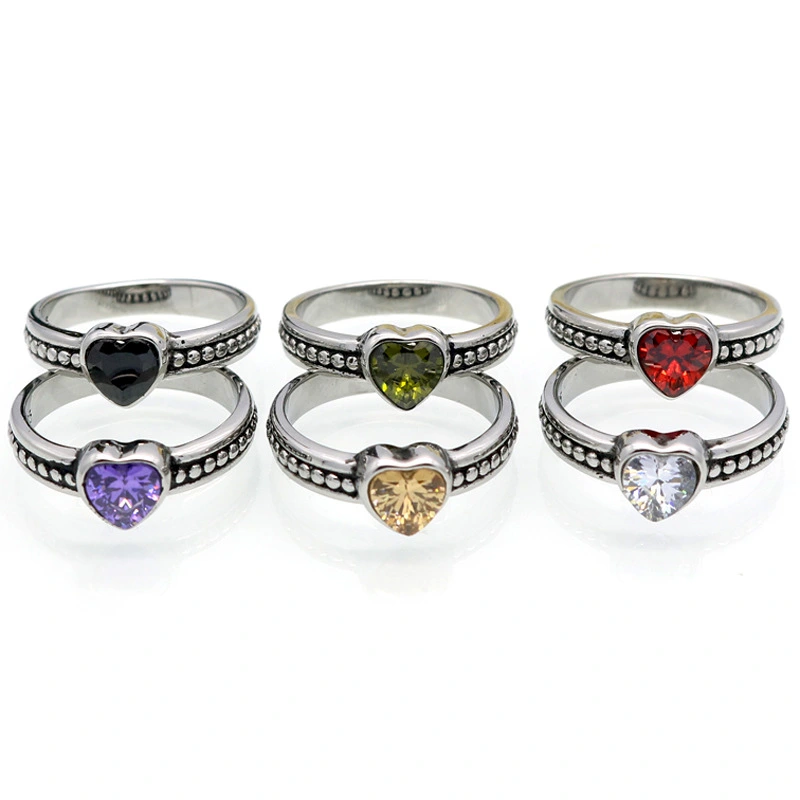 Stainless Steel Casting Vintage Ring Heart Shape