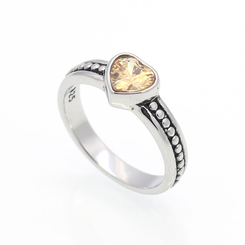 Stainless Steel Casting Vintage Ring Heart Shape