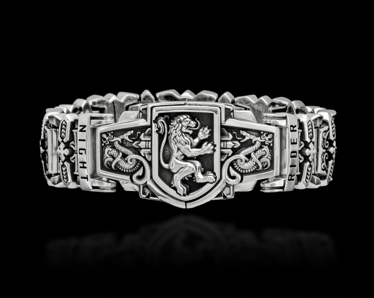 Male Cross Vintage Lion Head Animal Pattern Ring