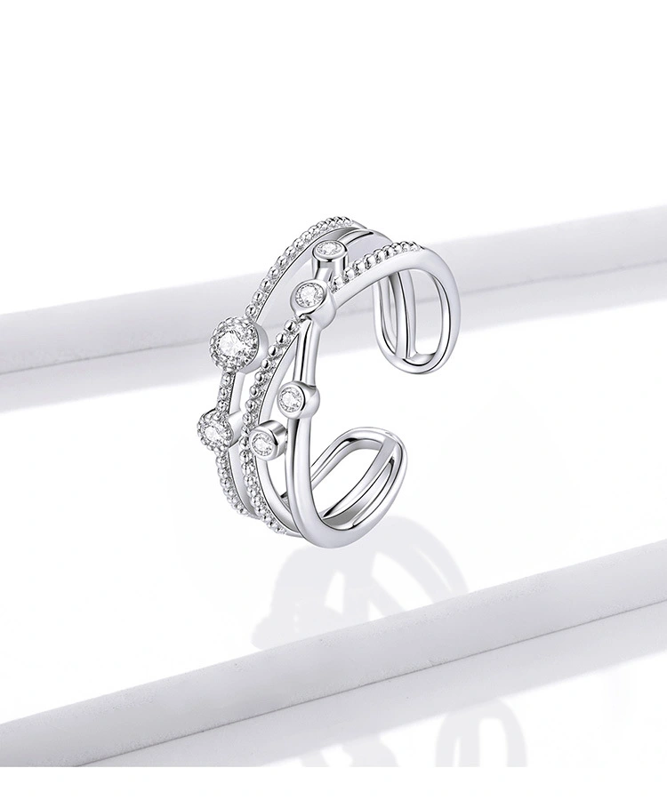 Shining Starlight OpenRing Multi-layer Line Design Sense