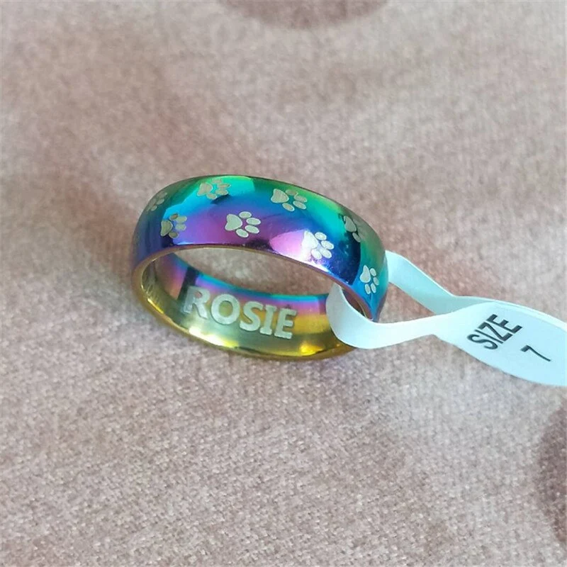 Rainbow Footprint Ring