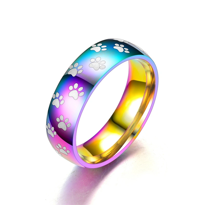 Rainbow Footprint Ring