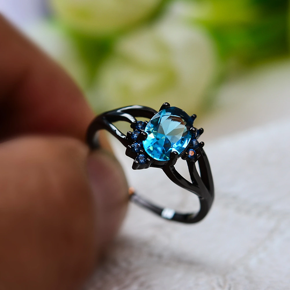 Oval Diamond Zircon Vintage Ring