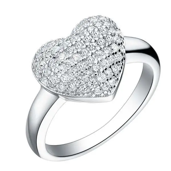 Full diamond heart ring