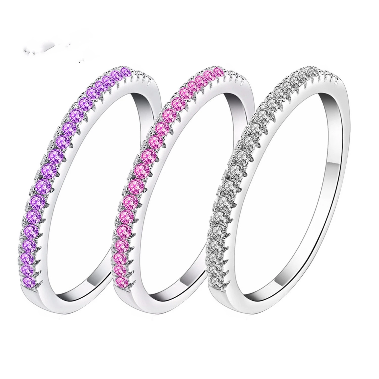 Single row diamond ring