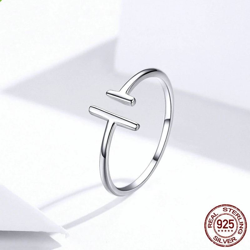 Platinum plated simple silver ring