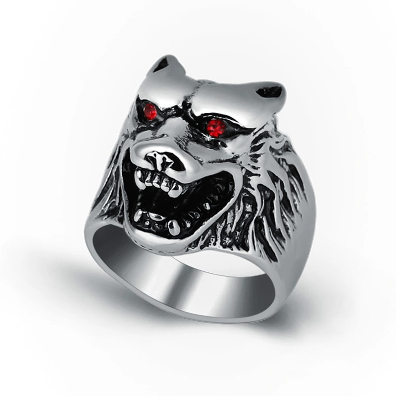 Domineering Wolf Head Ring