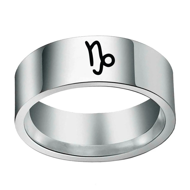 Twelve constellations ring stainless steel ring