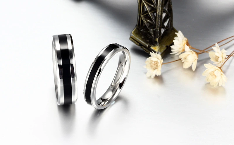 Stainless steel black oil ring