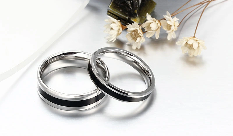 Stainless steel black oil ring