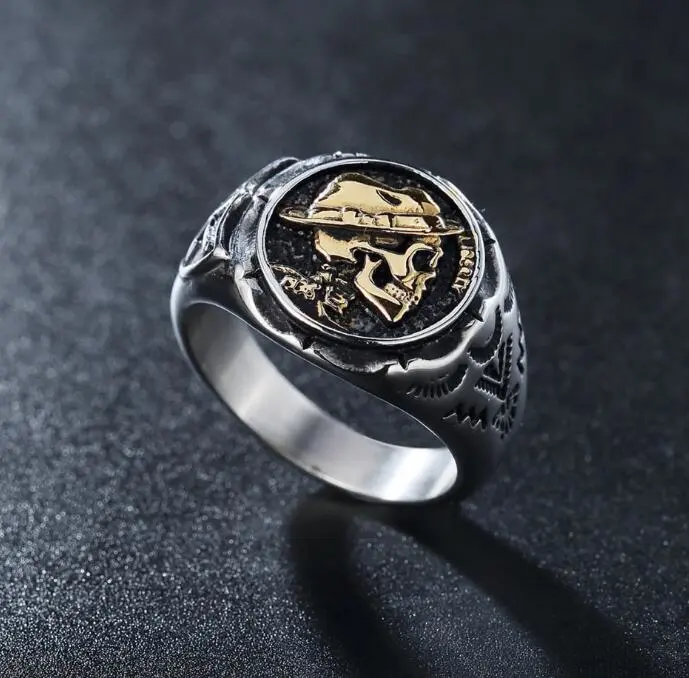 Personalized Retro Punk Skull Men's Ring