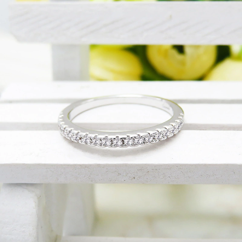 Micro Inlaid Fashion Full Diamond Thin Ring Band