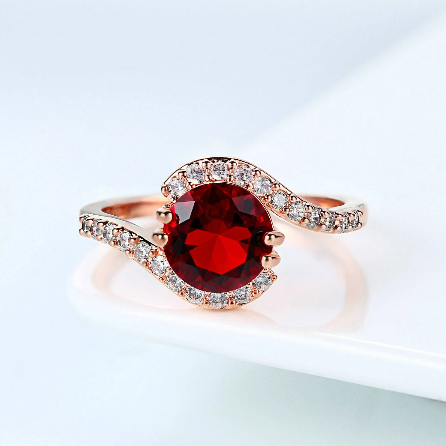 Rose gold plated ring