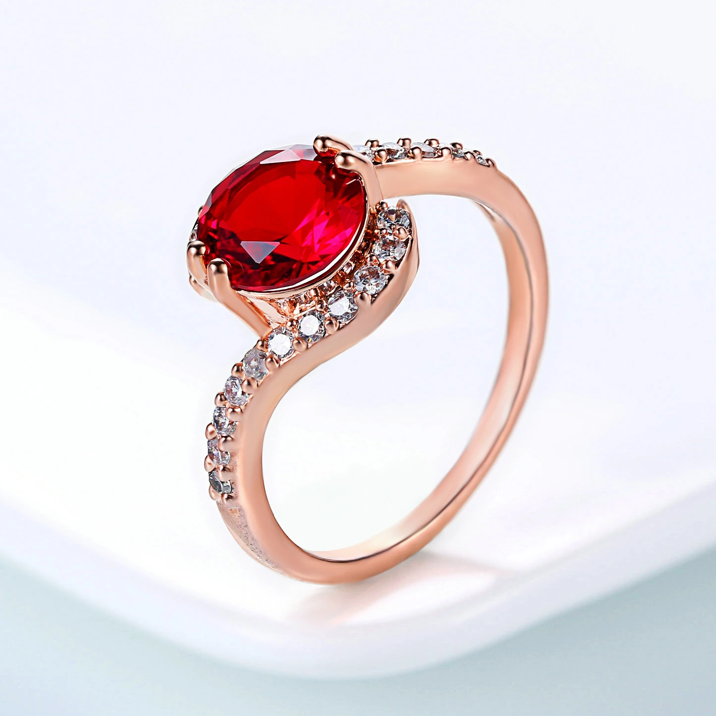 Rose gold plated ring