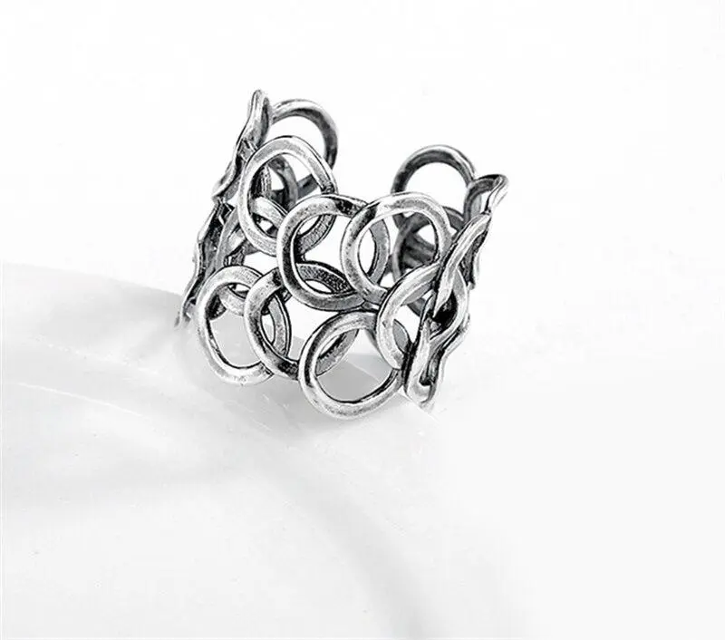 Retro multilayer circle ring women