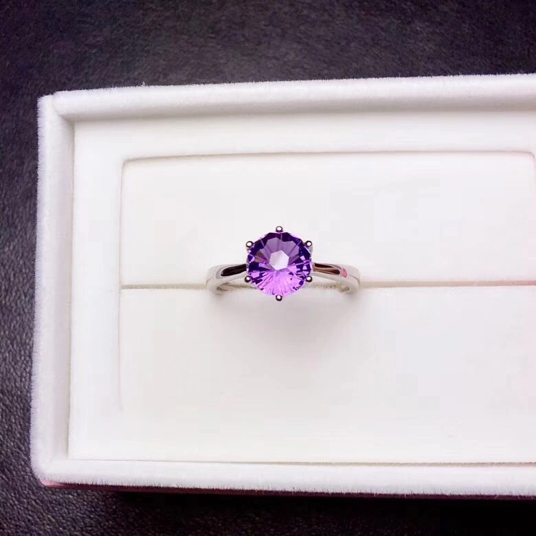 Lady Purple Zircon Six Prong Ring