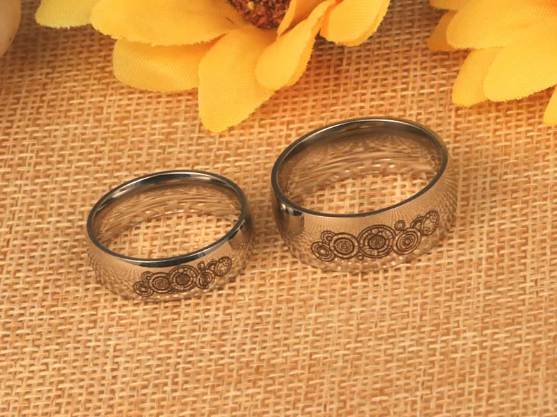 Doctor Who Titanium Steel Ring