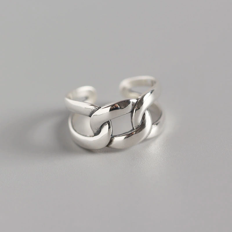 Sterling silver minimalist geometric ring